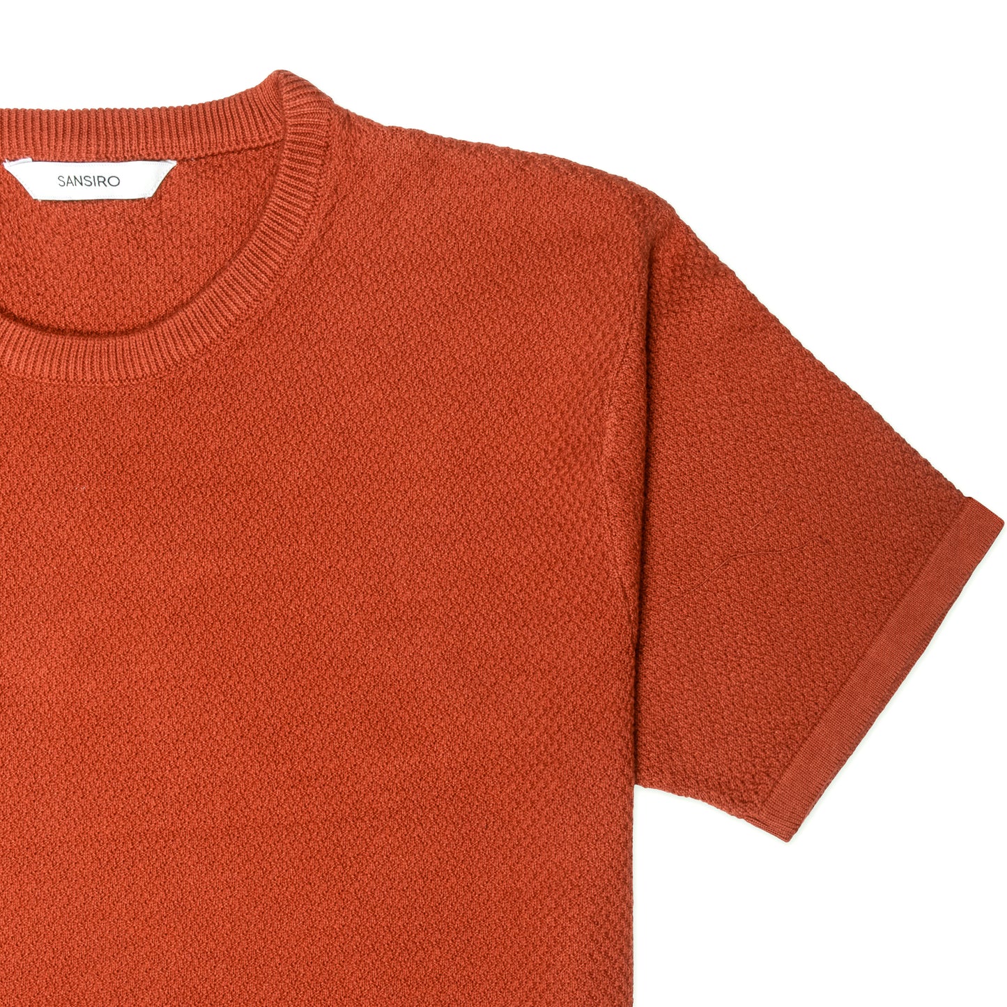 Men Crew Neck orange T-Shirt