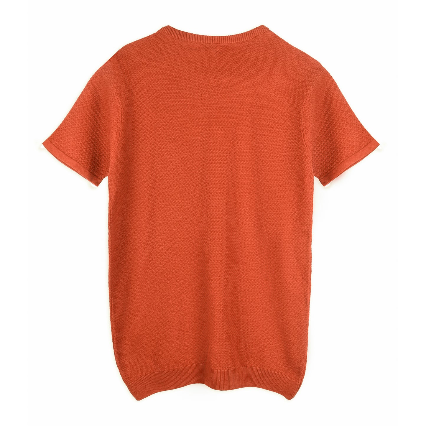 Men Crew Neck orange T-Shirt