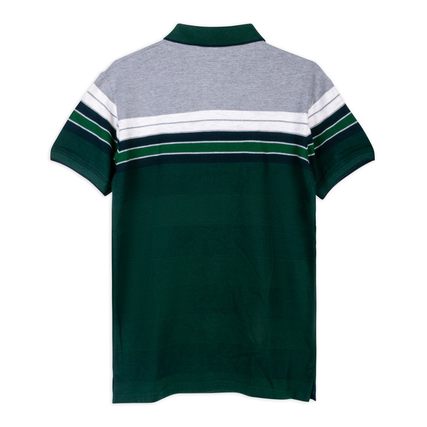 Green Chest Stripe Polo T-shirt